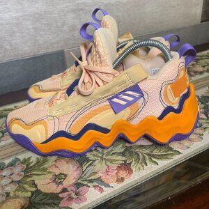 Adidas Exhibit B X 3SSB Basketball Shoes Orange Purple Mens Size 8 New
